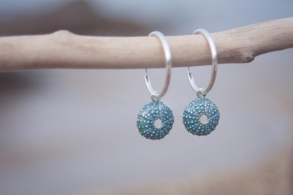 aros turquesa, joya artesanal garota de leitmotif