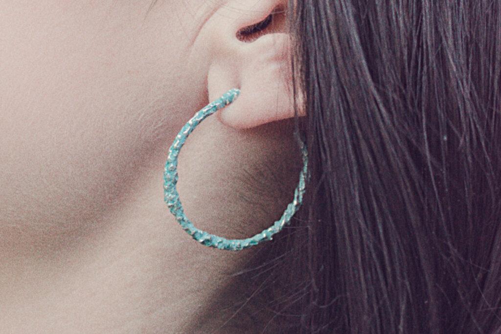 aros con acabado turquesa colección rustik de leitmotif